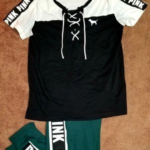 VS PINK OUTFIT-JOGGER & TEE